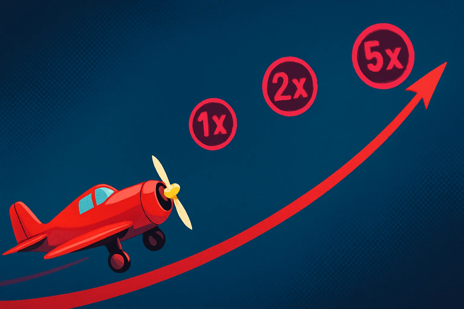 Imagem ilustrativa do jogo Aviator mostrando avião decolando com multiplicador