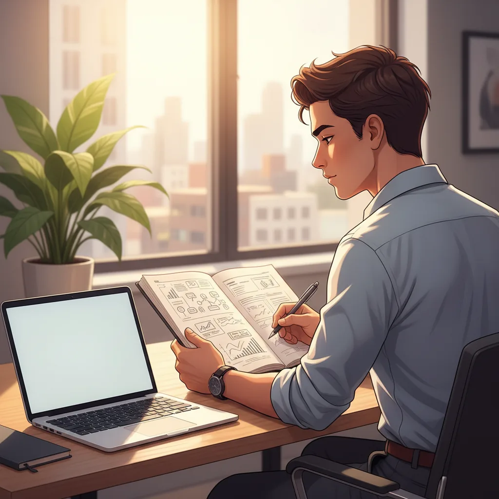 Jovem empreendedor planejando seu negócio com o Manual do Jovem Empreendedor 2026.