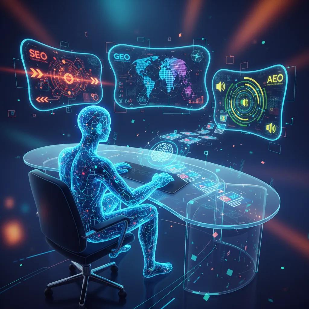 Inteligência Artificial gerando artigos otimizados para BlogAI em 2026