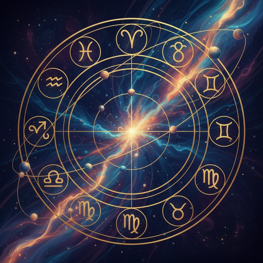 Ilustração do céu astrológico representando as previsões da astrologia para a semana de 17 a 23 de maio de 2026, com planetas e constelações.