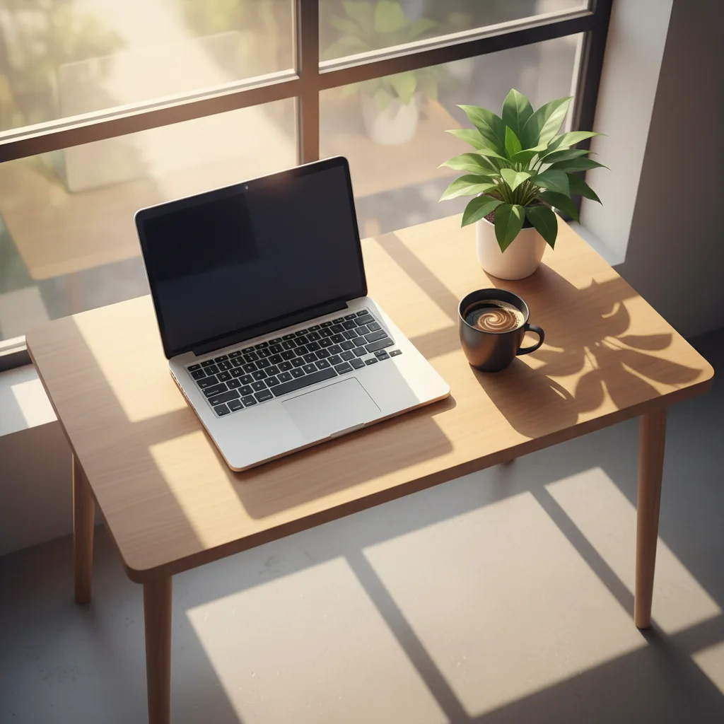 Pessoa em home office organizado com notebook e café, representando como ganhar dinheiro em casa em 2026
