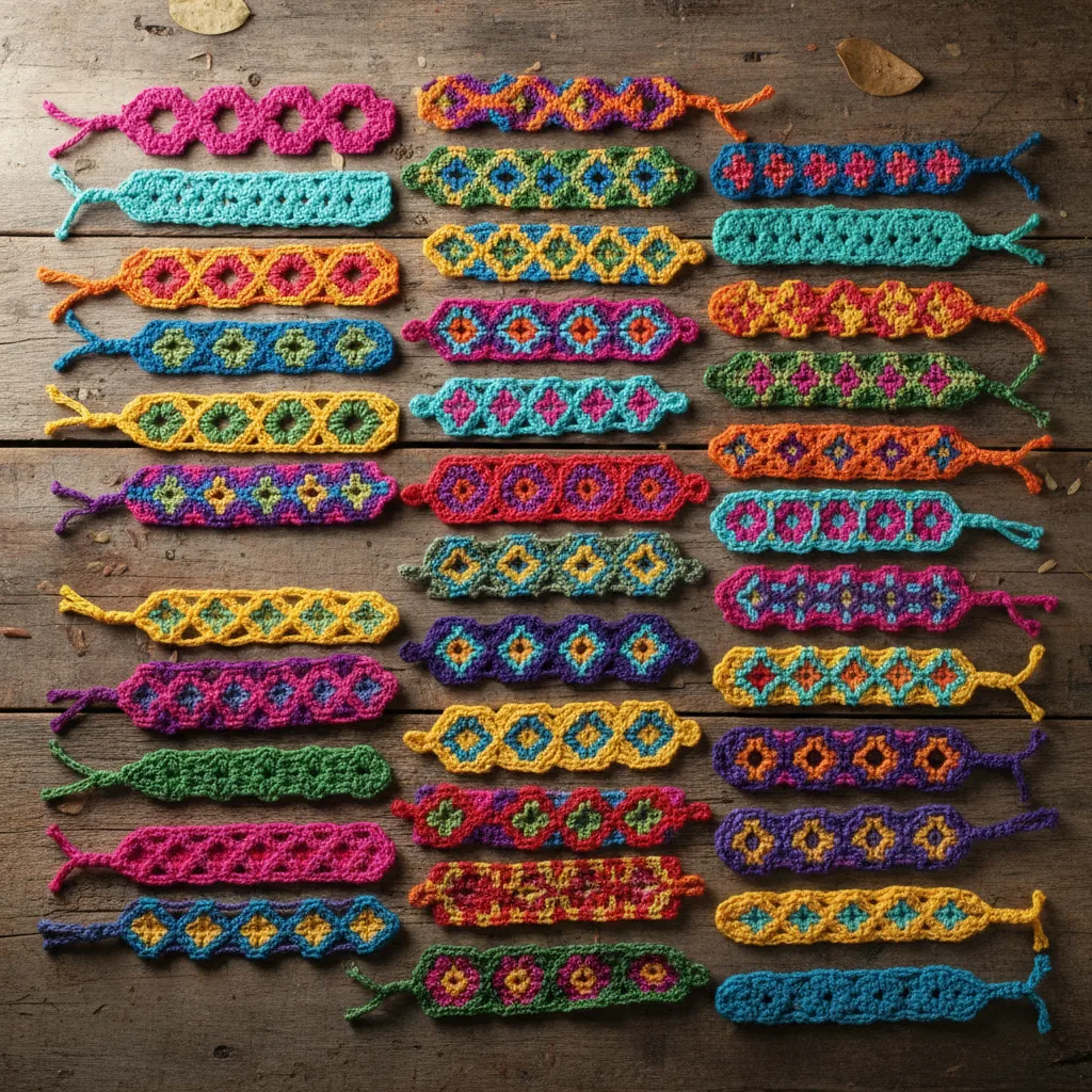 Pulseiras de crochê coloridas do projeto Pulso RS, uma forma de renda extra para mulheres em 2026.