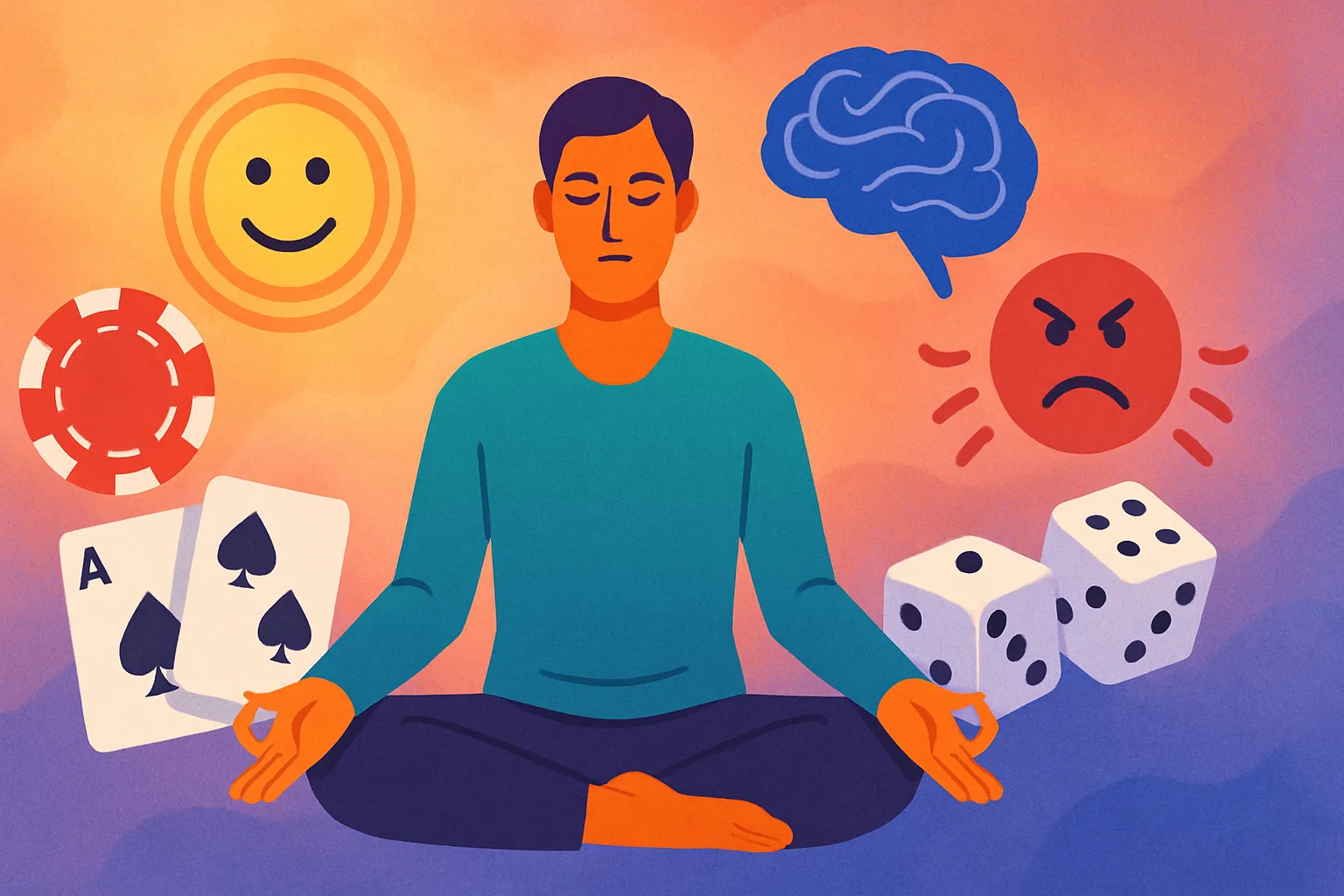 Ilustração educativa sobre psicologia no Aviator e controle emocional