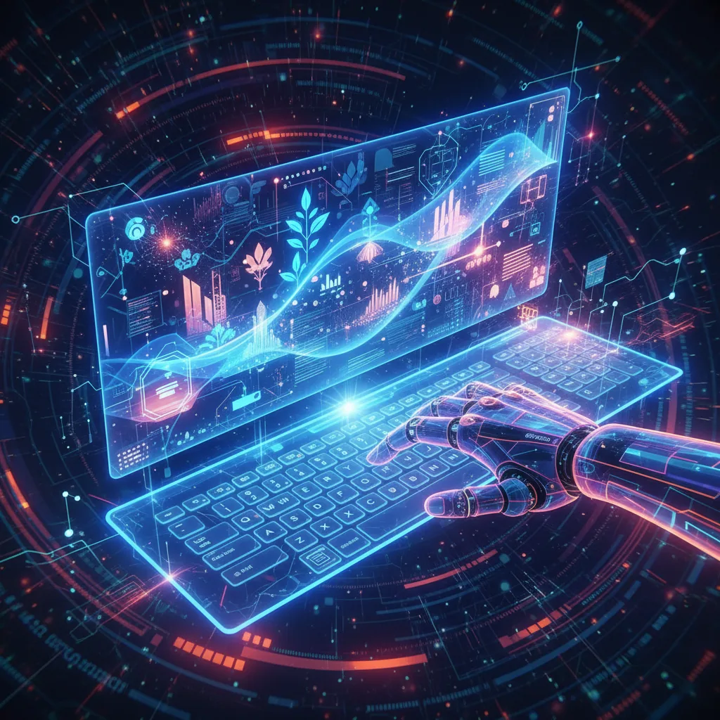 Inteligência artificial escrevendo um artigo de blog na BlogAI