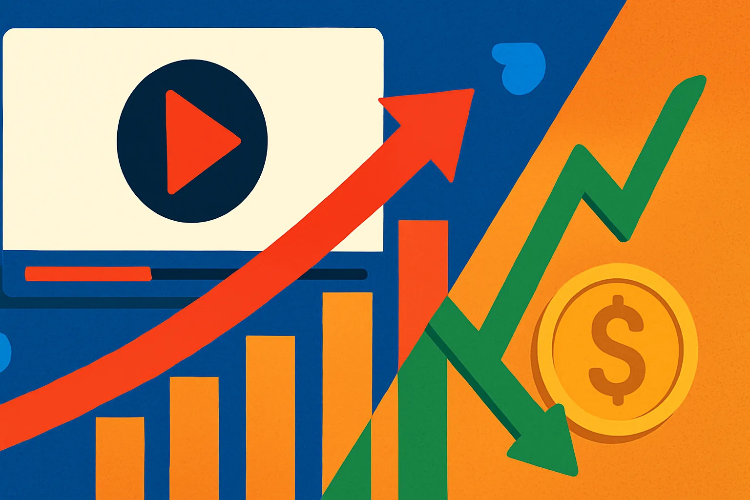 Análise da queda na receita e crescimento de views no YouTube em 2026