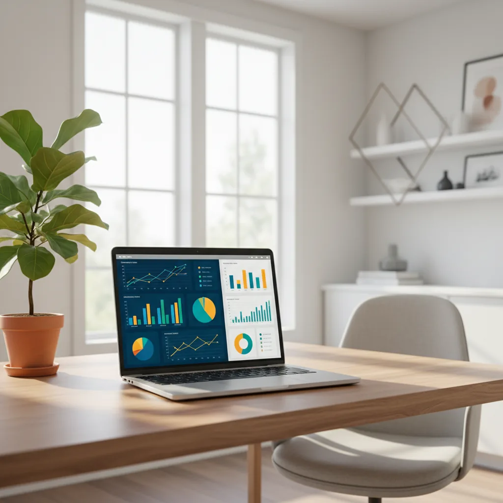 Empreendedor trabalhando em casa configurando um projeto de Micro SaaS em 2026 com ferramentas modernas de software.