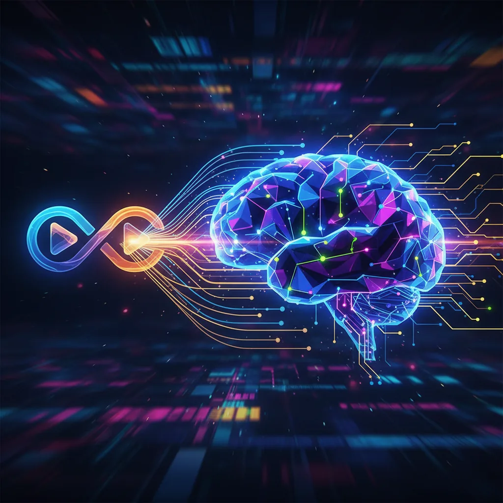 Ilustração de uma empresa brasileira sendo citada por uma Inteligência Artificial como o ChatGPT, demonstrando o sucesso de uma estratégia de GEO.