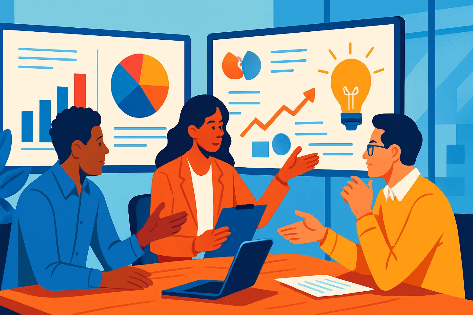 Ilustração de processo para montar briefing de produto sem inventar funcionalidades