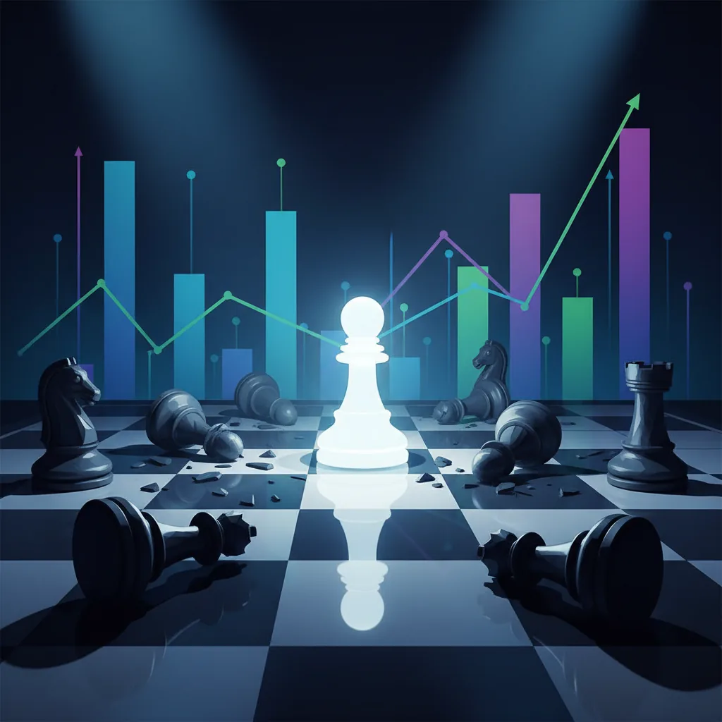 Peças de xadrez em um tabuleiro simbolizando a proibição da publicidade de bets e a importância da estratégia de tráfego orgânico.