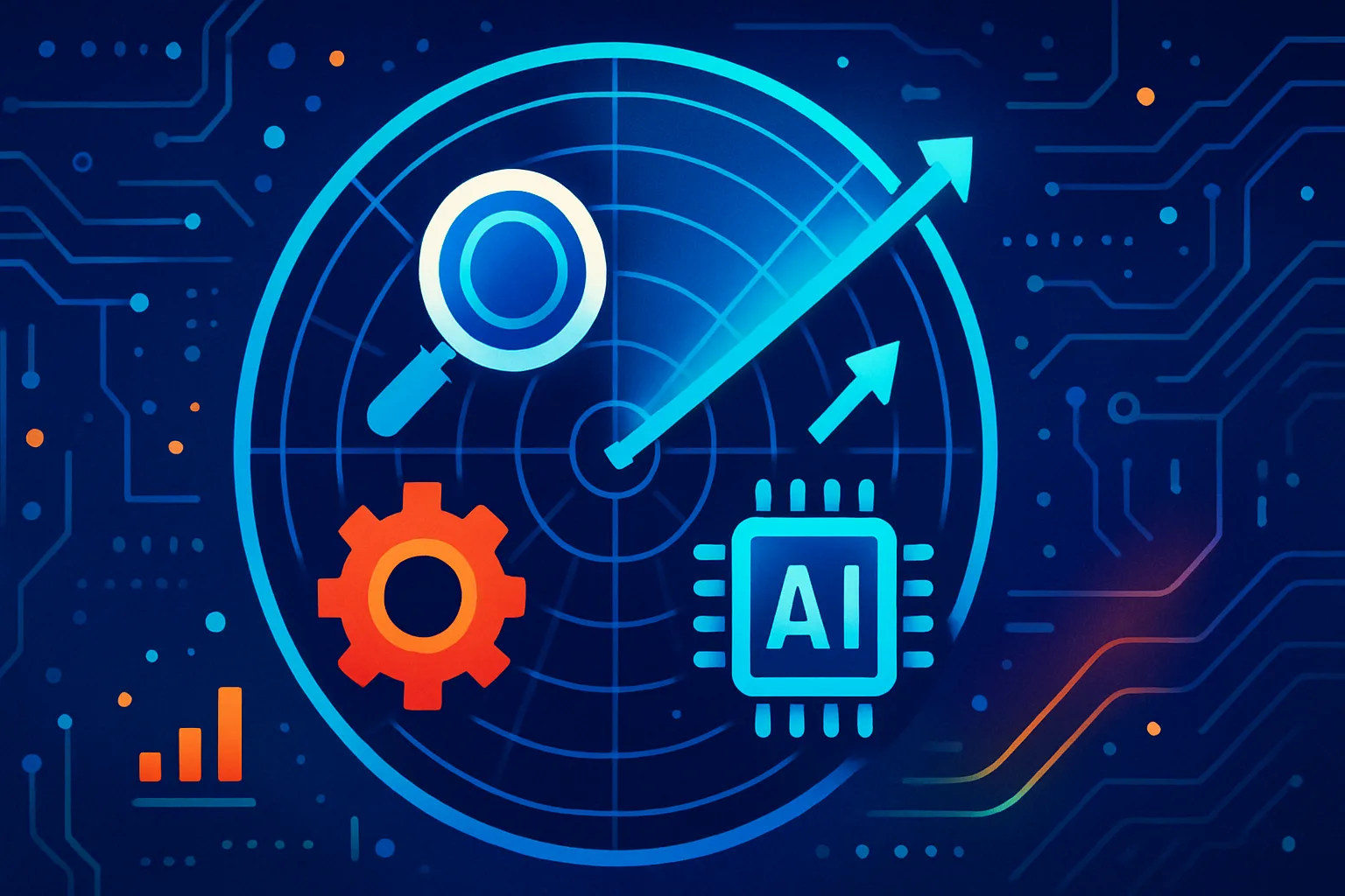 Imagem ilustrativa do radar SEO e IA destacando atualizações essenciais em 2026