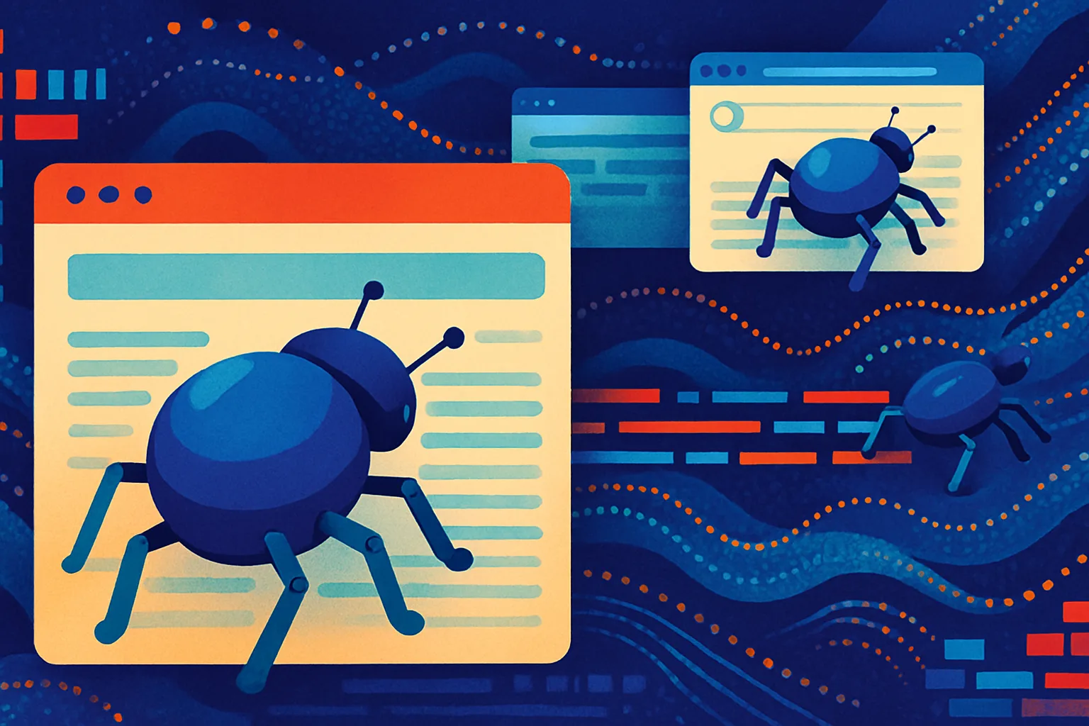 Análise de atualização de spam e diagnóstico técnico de rastreamento no Google