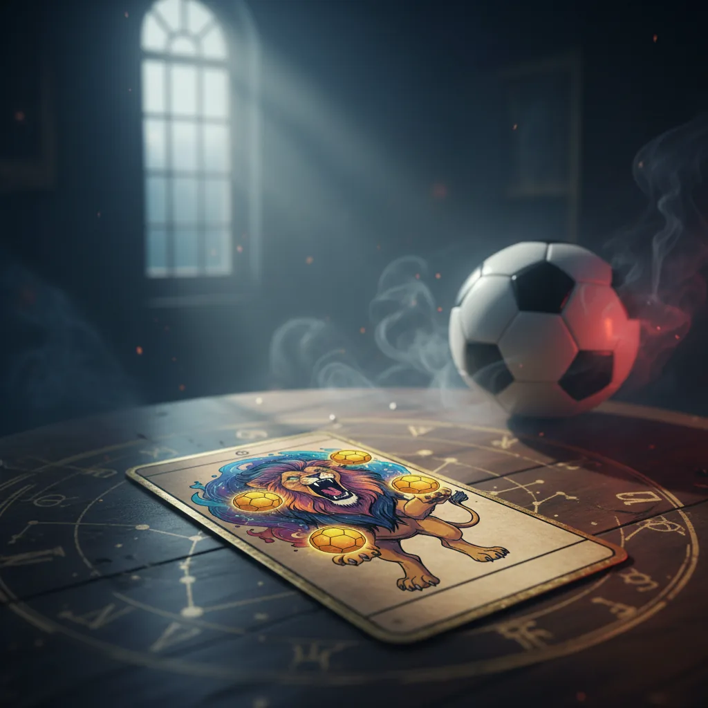 Previsão do tarô para o jogo entre Atlético e Juventud na Copa Sul-Americana 2026, com cartas sobre uma mesa.