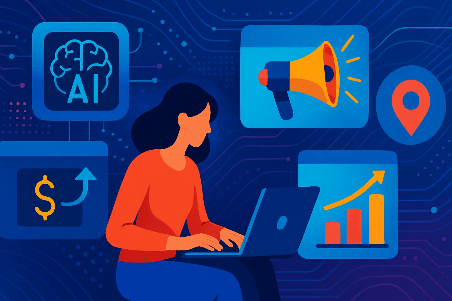 Radar SEO e IA integrando paid e earned media em 2026