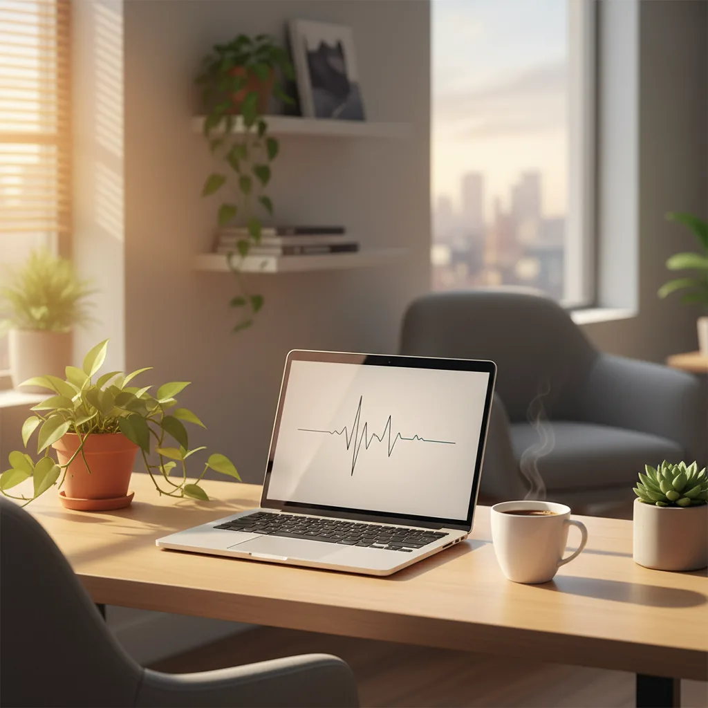 Pessoa trabalhando em um laptop moderno em um ambiente de home office organizado, ilustrando formas de ganhar dinheiro na internet em 2026.