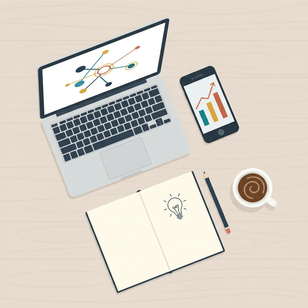 Notebook e smartphone em uma mesa, simbolizando as dicas para conseguir uma renda extra online em 2026.