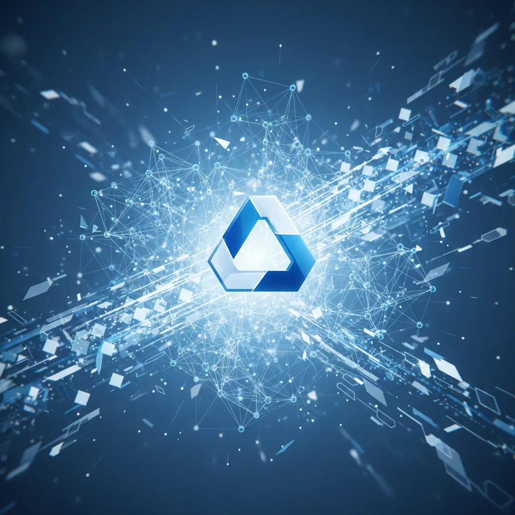 Ilustração de uma rede neural de IA se conectando com a logo de uma empresa, representando como fazer a IA recomendar sua empresa.