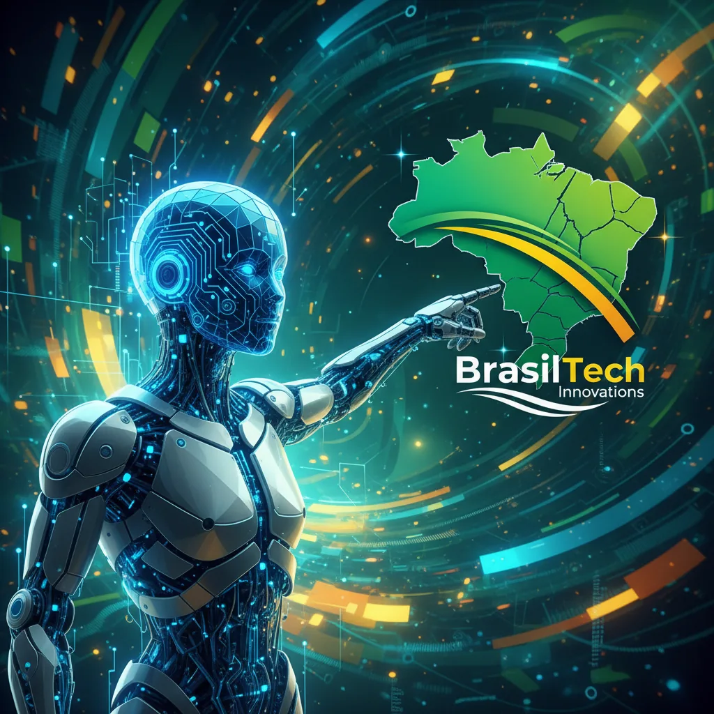 Inteligência Artificial recomendando uma empresa brasileira, com elementos gráficos