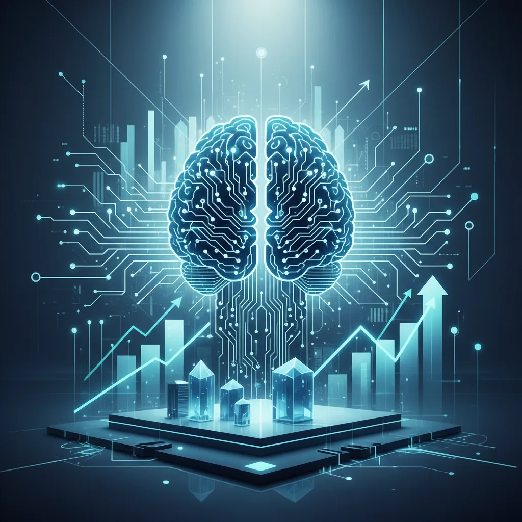 Infográfico ilustrando a integração entre cérebro humano, engrenagens digitais e estratégia de negócios para gestão de conteúdo.
