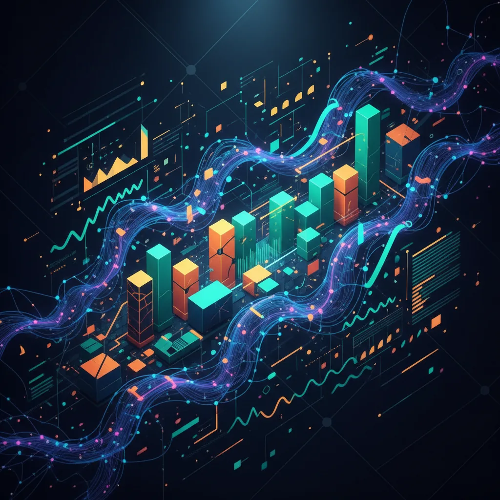 Ilustração abstrata sobre o que é a BlogAI, mostrando a conexão entre inteligência artificial, SEO, GEO e AEO para geração de tráfego.