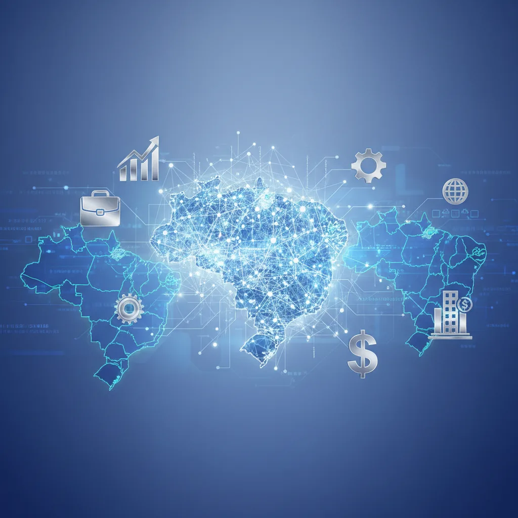 Infográfico futurista ilustrando a conexão entre o logo do ChatGPT e estratégias de AEO e GEO para empresas brasileiras em 2026.