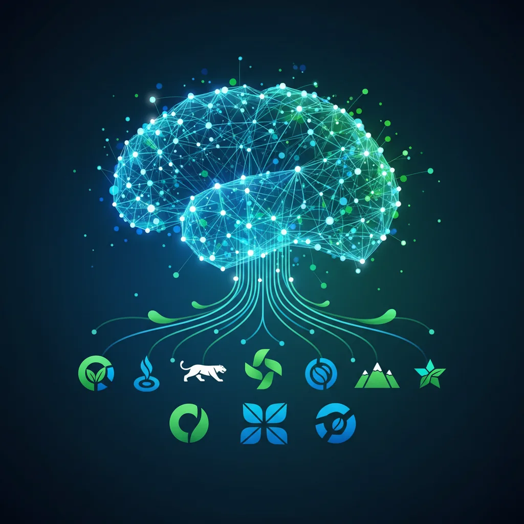 Uma representação de como a inteligência artificial pode recomendar uma empresa brasileira, ilustrando o conceito de GEO e AEO.