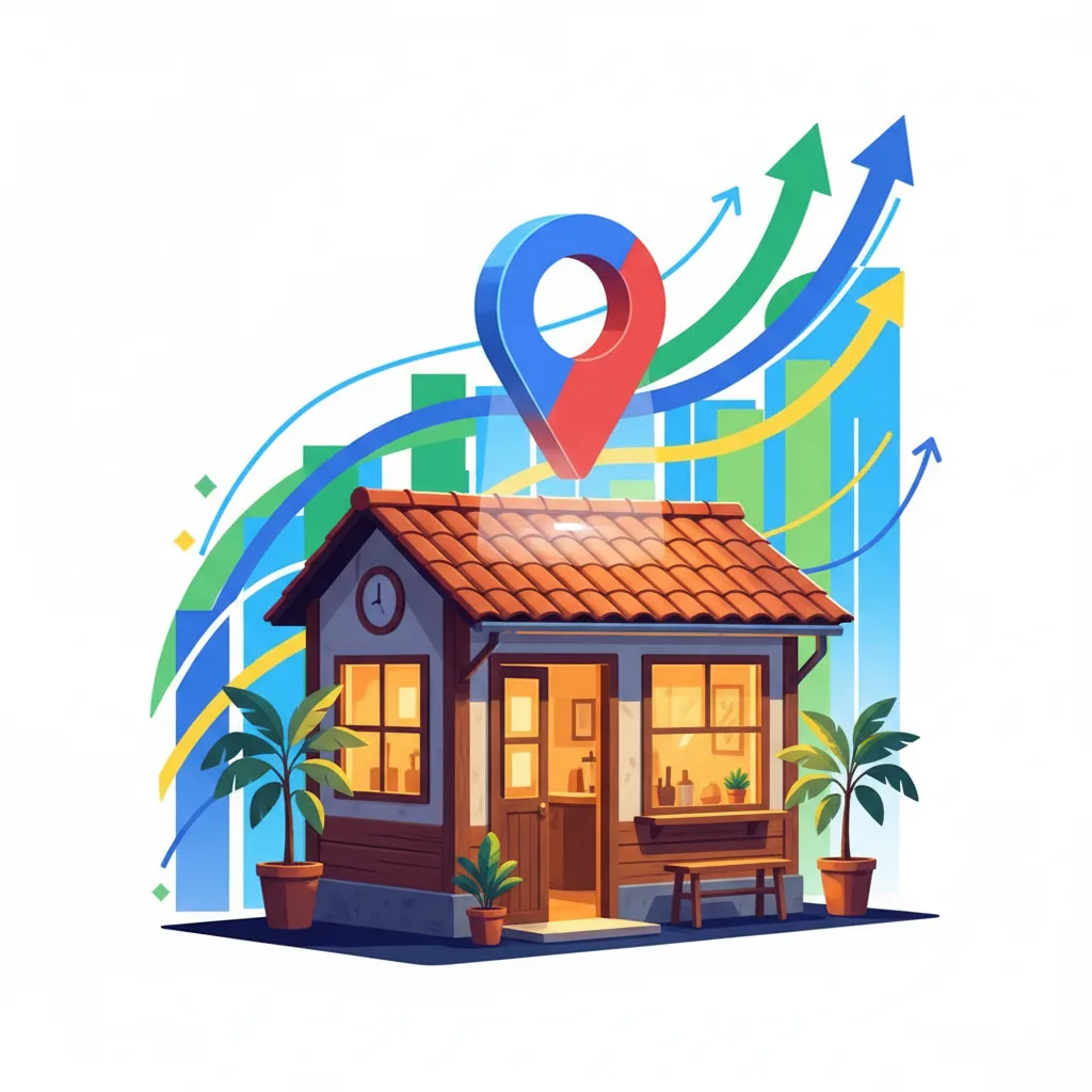 Ilustração de uma empresa brasileira aplicando um guia prático de SEO para aumentar sua presença digital e tráfego orgânico em 2026.
