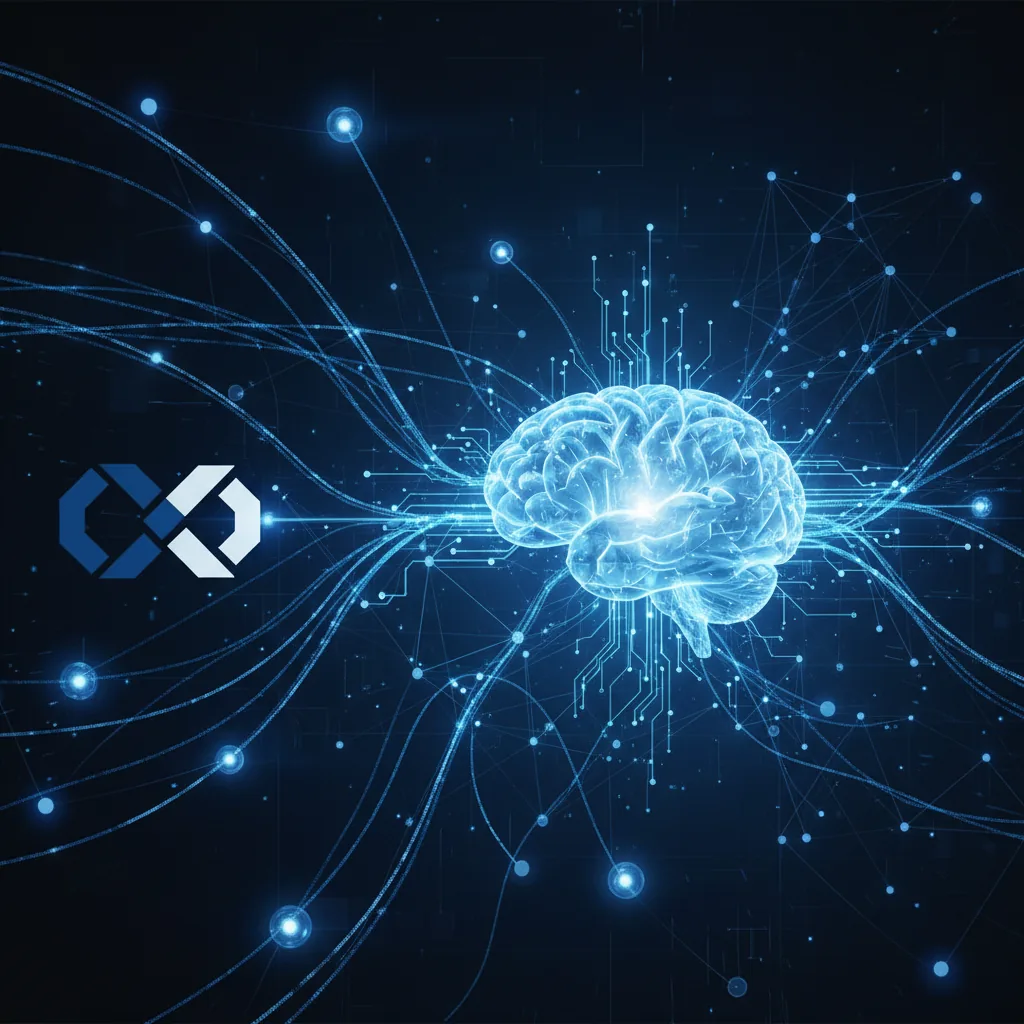 Gráfico ilustrando como o ChatGPT para empresas funciona, conectando uma marca a uma rede de inteligência artificial para ser recomendada.